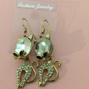 Cute cat earrings, NEW